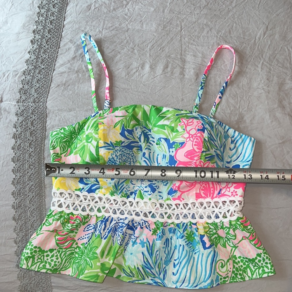 Lilly Pulitzer Cheek to Cheek Jan Eyelet Crop Top - Picture 13 of 13